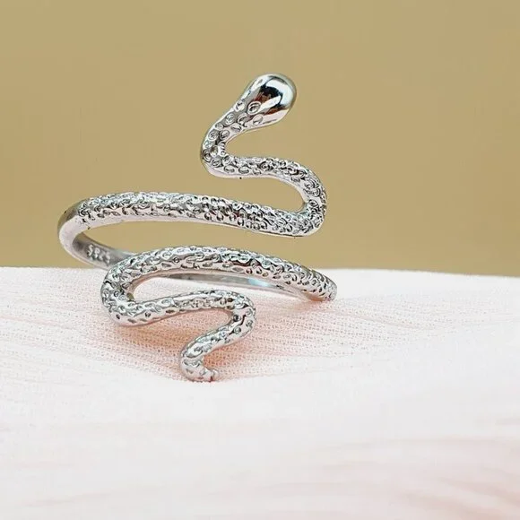 Unique Trendy Snake Finger Rings for Women/Man, INDN8425 - Picture 2 of 9